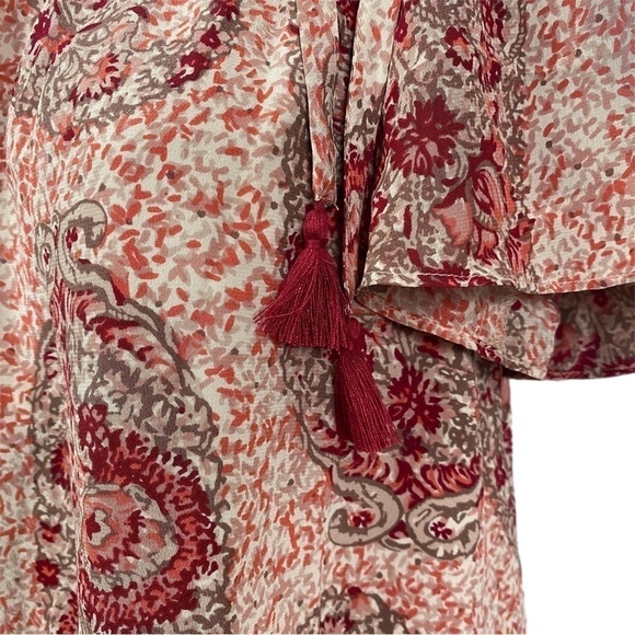 Nwt | Madewell Silk Cold-Shoulder Dress in Watercolor Paisley Size XS - Picture 11 of 13